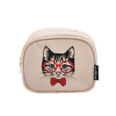 可愛貓咪帆布化妝包廣州定制貝殼包月亮包